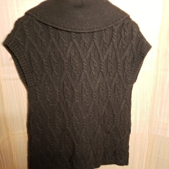 Classiques Entier Wool Blend Dark Green Chunky Cardigan Medium - Picture 5 of 8